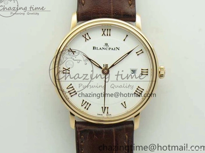 0326 Villeret 6651 SS ZF 1:1 Best Edition White Dial On Black Leather Strap A Practical 8098